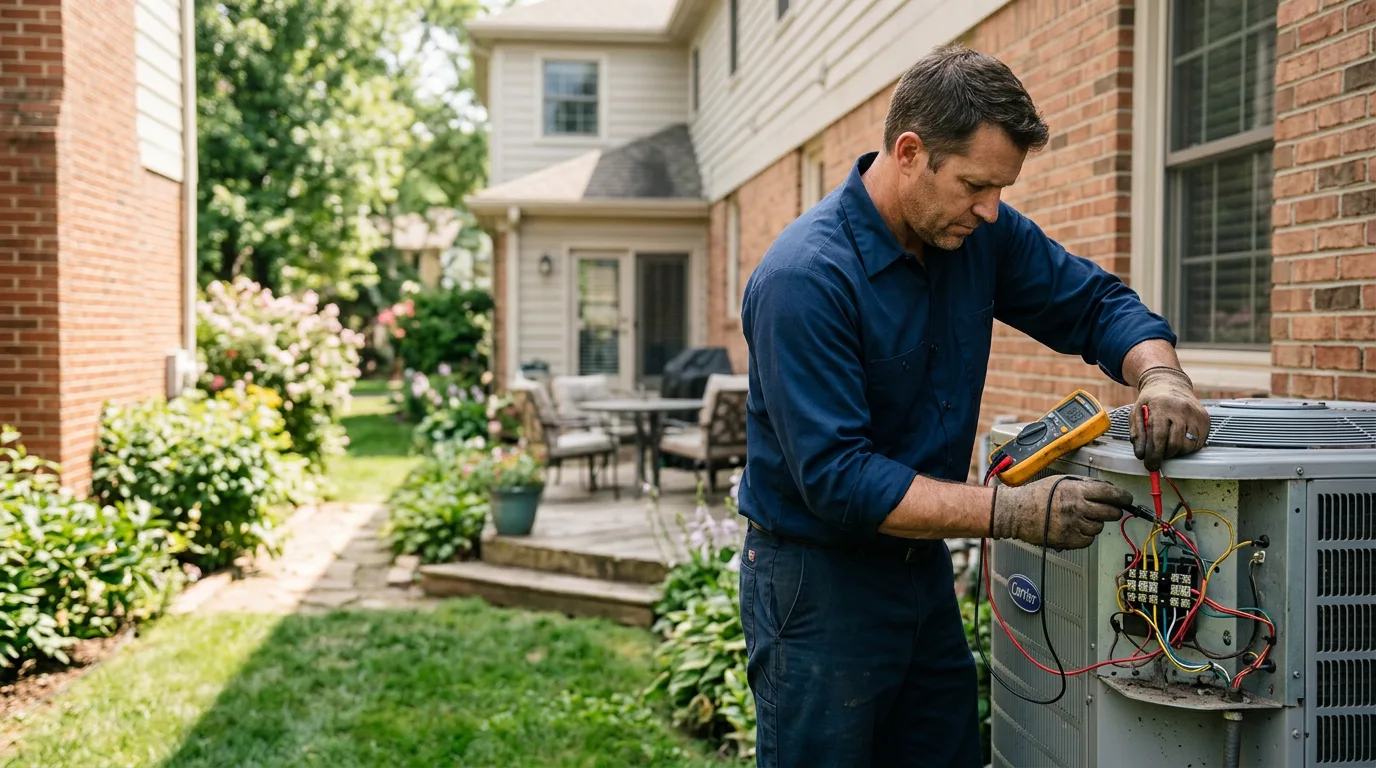 HVAC technician working near Sarona, WI